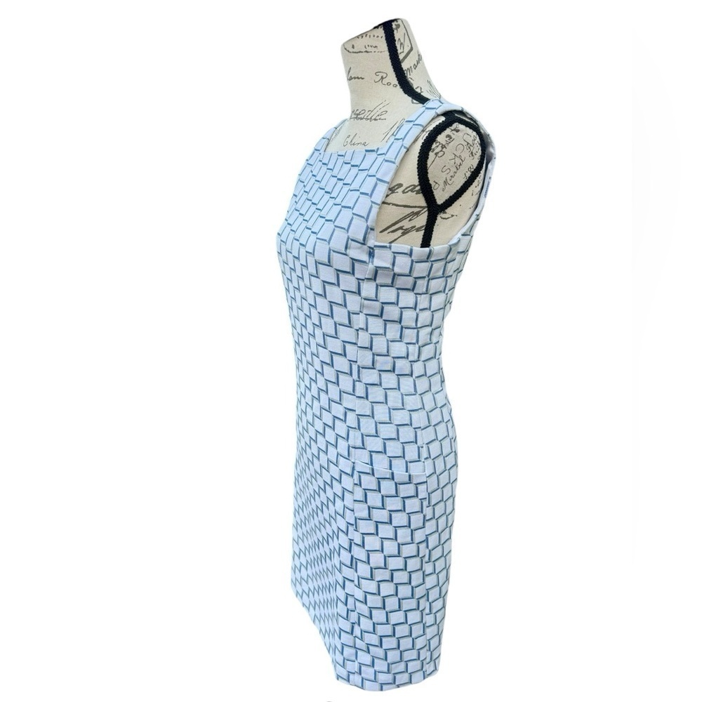 Theory Shift Dress Geometric Jaccard Womens Size 8 NWT - Picture 2 of 15